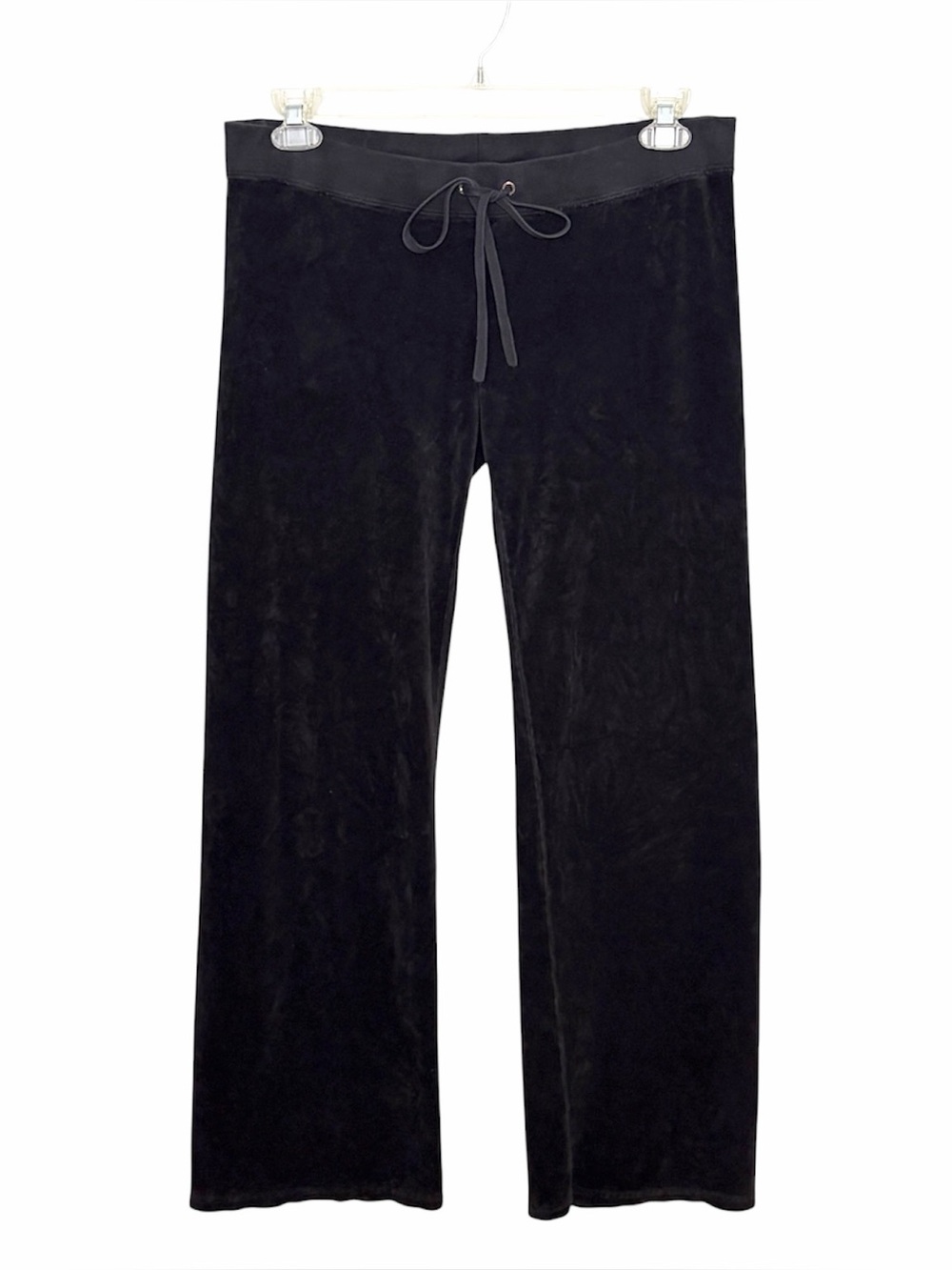 Juicy Couture Black Velour Low Rise Track Pants Size M